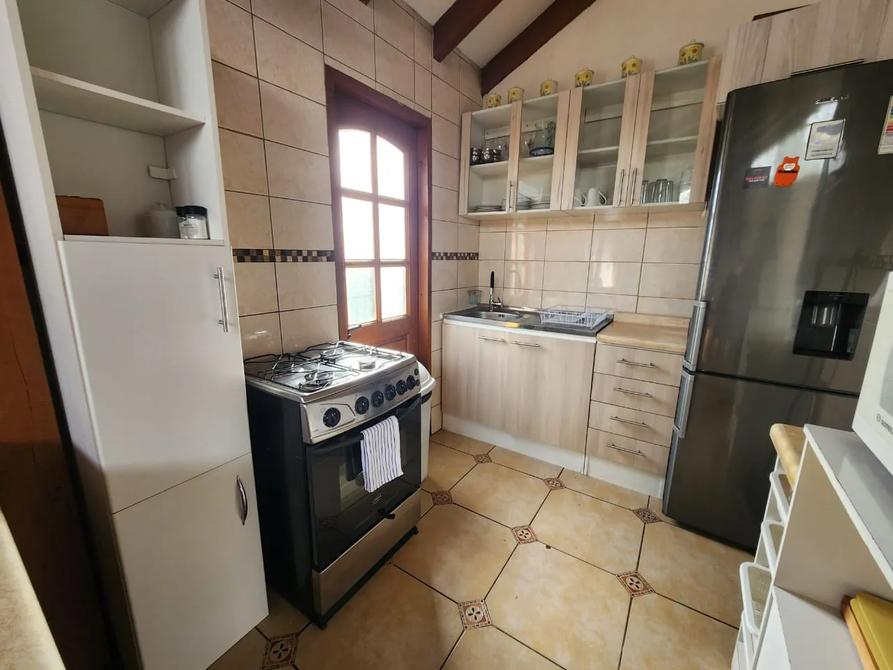 Cocina de la cabaña para 8 personas en Pucon