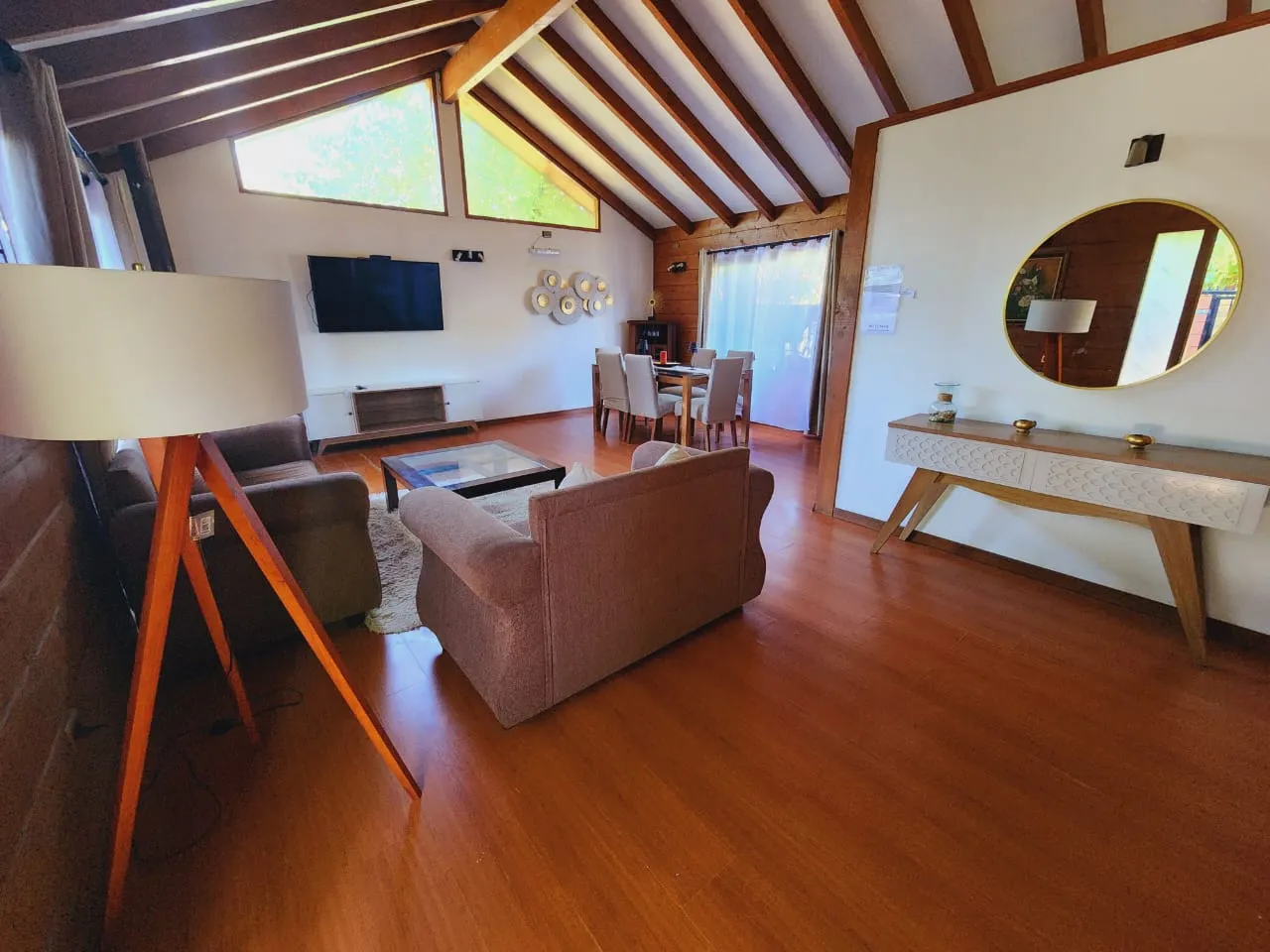 entrada de la cabaña para 8 personas